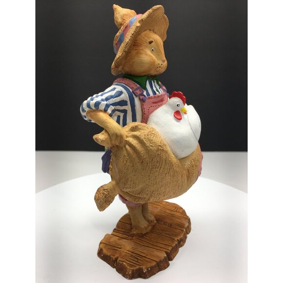 Dept 56 General Store Bunny Rabbit Figurine Holding Chicken & Seeds Easter Decor - Picture 9 of 13